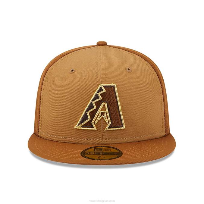 New Era arizona diamondbacks driekleurige bruine 59fifty getailleerde pet BT24259