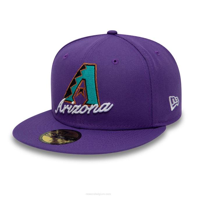 New Era arizona diamondbacks dubbele logo paarse 59fifty pet BT24629