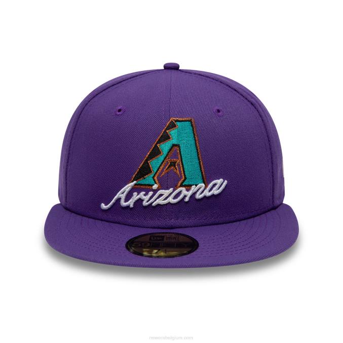 New Era arizona diamondbacks dubbele logo paarse 59fifty pet BT24629