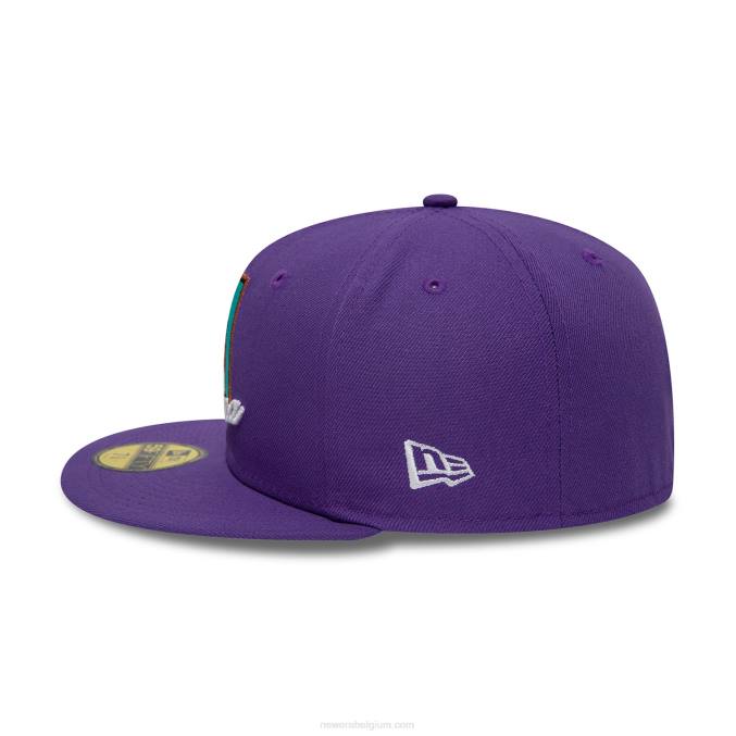 New Era arizona diamondbacks dubbele logo paarse 59fifty pet BT24629