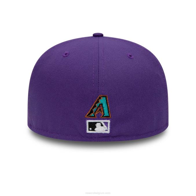 New Era arizona diamondbacks dubbele logo paarse 59fifty pet BT24629