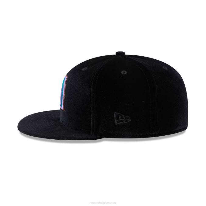 New Era arizona diamondbacks fluwelen zwarte 59fifty getailleerde pet BT24872
