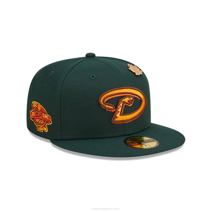 New Era arizona diamondbacks lommerrijke donkergroene 59fifty getailleerde pet BT24412