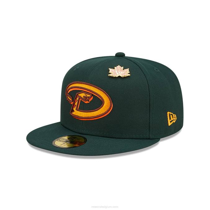 New Era arizona diamondbacks lommerrijke donkergroene 59fifty getailleerde pet BT24412
