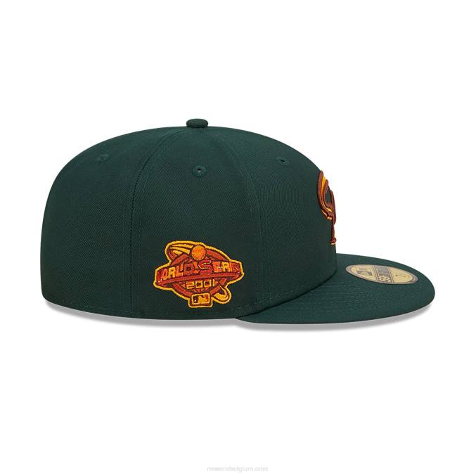 New Era arizona diamondbacks lommerrijke donkergroene 59fifty getailleerde pet BT24412