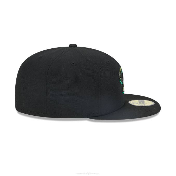 New Era arizona diamondbacks metallic pop zwarte 59fifty getailleerde pet BT2466