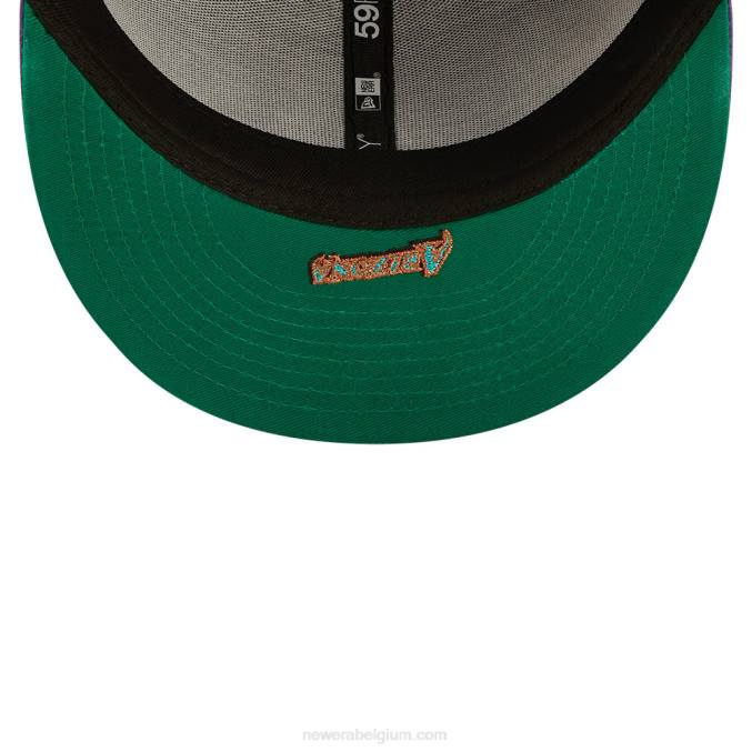 New Era arizona diamondbacks mlb zijsplit paarse 59fifty getailleerde pet BT24605