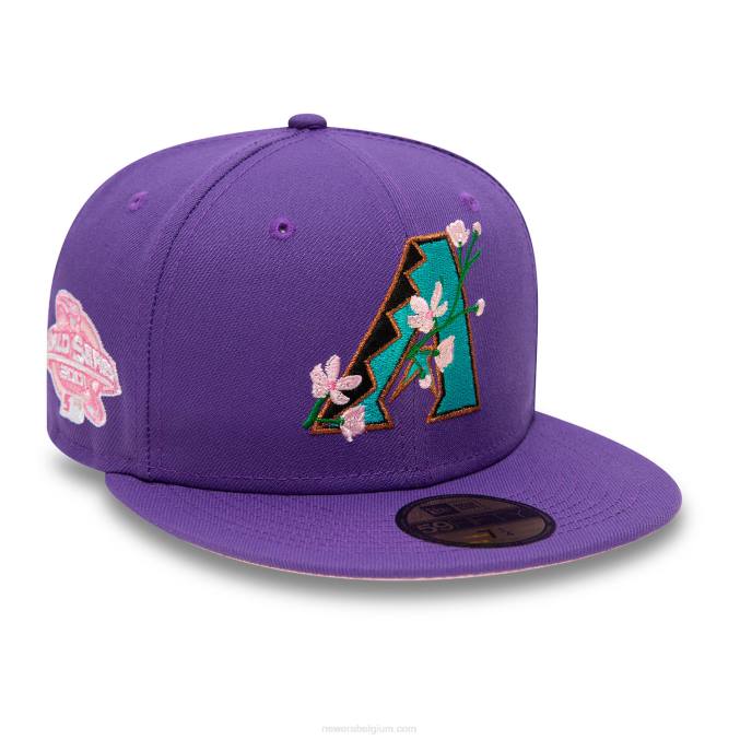 New Era arizona diamondbacks side patch bloom paars 59fifty fitted cap BT241315
