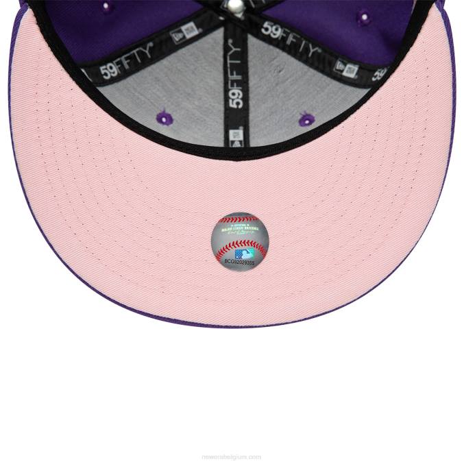 New Era arizona diamondbacks side patch bloom paars 59fifty fitted cap BT241315
