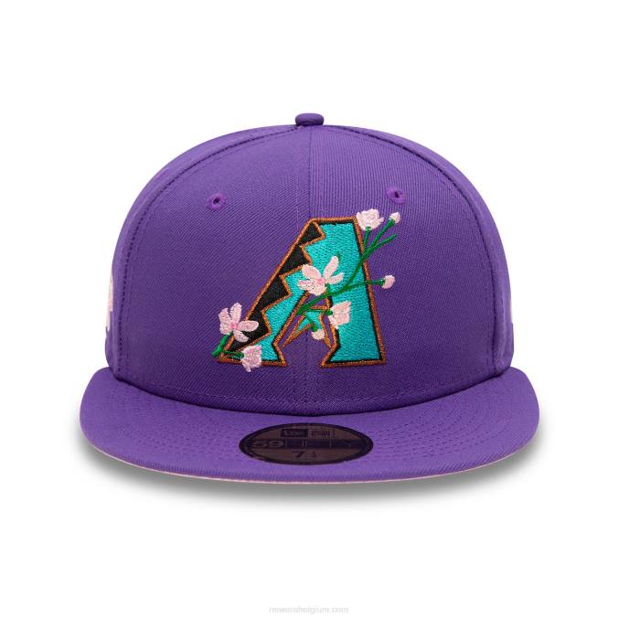 New Era arizona diamondbacks side patch bloom paars 59fifty fitted cap BT241315