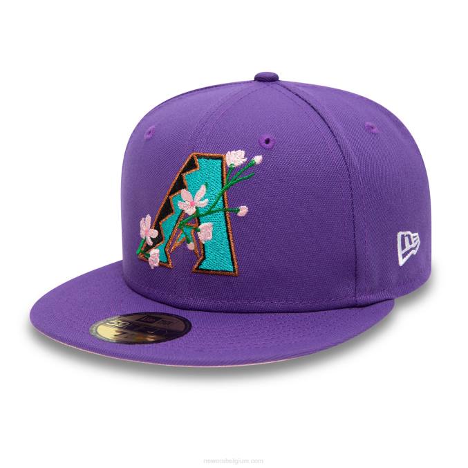 New Era arizona diamondbacks side patch bloom paars 59fifty fitted cap BT241315