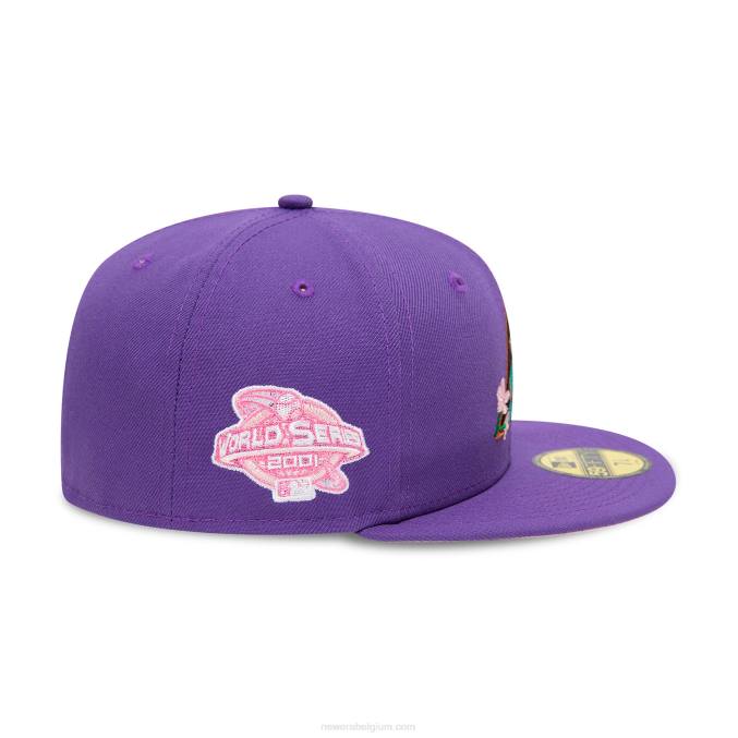 New Era arizona diamondbacks side patch bloom paars 59fifty fitted cap BT241315