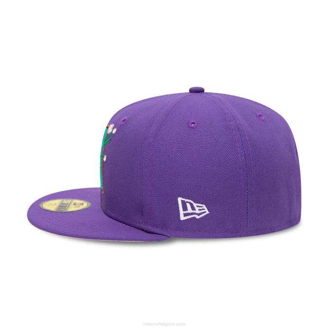 New Era arizona diamondbacks side patch bloom paars 59fifty fitted cap BT241315