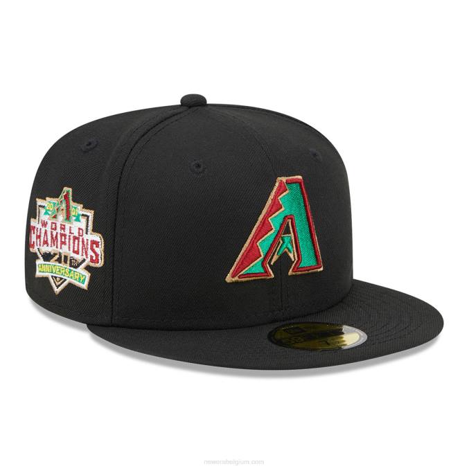 New Era arizona diamondbacks state tartan zwarte 59fifty getailleerde pet BT24454