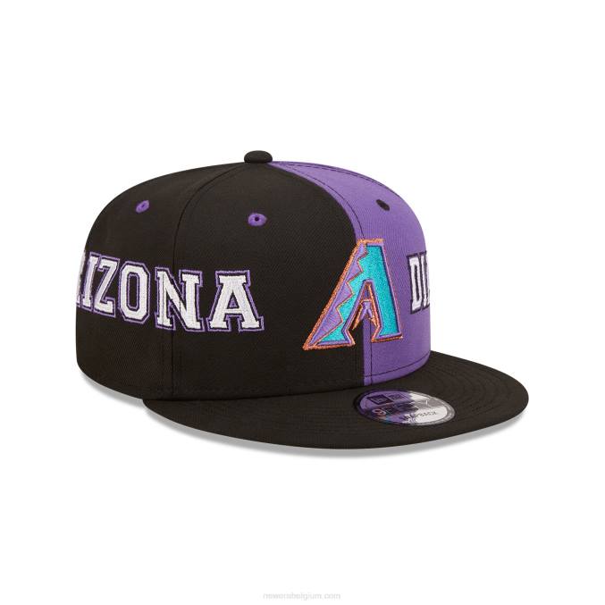 New Era arizona diamondbacks teamsplit zwarte 9fifty snapback pet BT241844