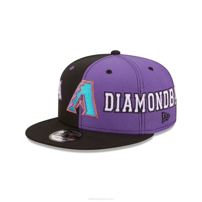 New Era arizona diamondbacks teamsplit zwarte 9fifty snapback pet BT241844