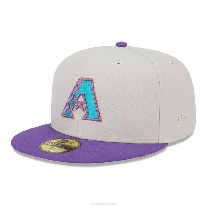 New Era arizona diamondbacks varsity letter stone 59fifty getailleerde pet BT24683