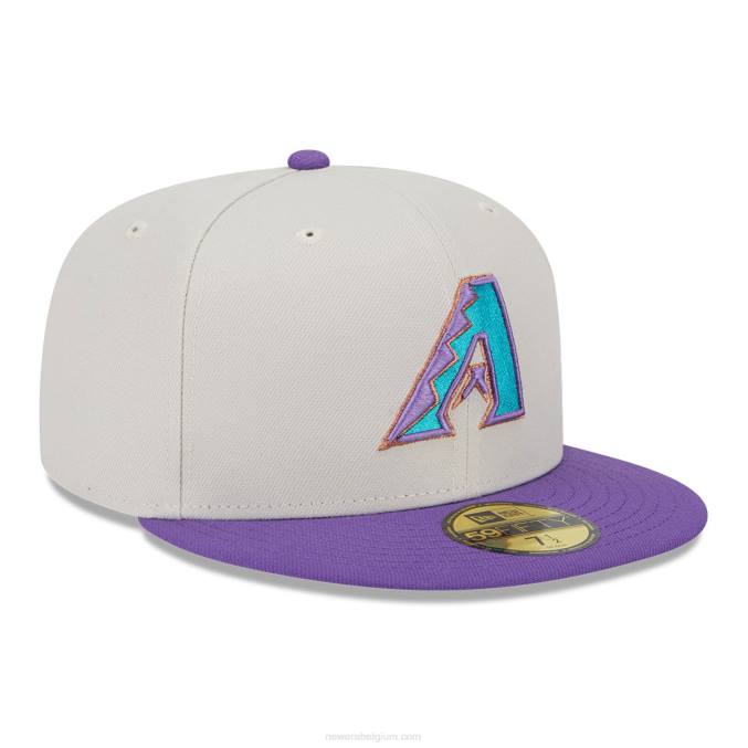 New Era arizona diamondbacks varsity letter stone 59fifty getailleerde pet BT24683