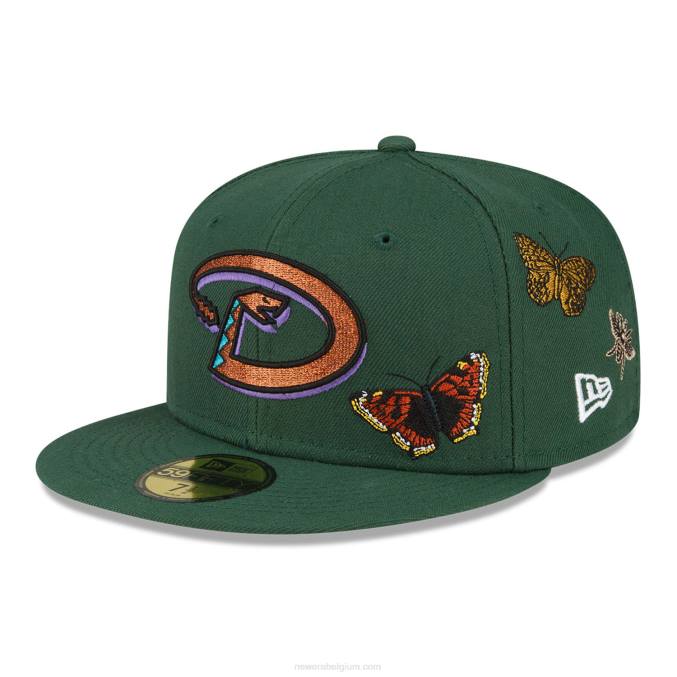 New Era arizona diamondbacks vilt x mlb donkergroen 59fifty getailleerde pet BT241052
