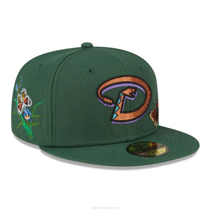 New Era arizona diamondbacks vilt x mlb donkergroen 59fifty getailleerde pet BT241052