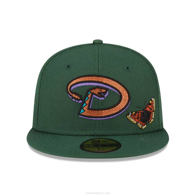New Era arizona diamondbacks vilt x mlb donkergroen 59fifty getailleerde pet BT241052