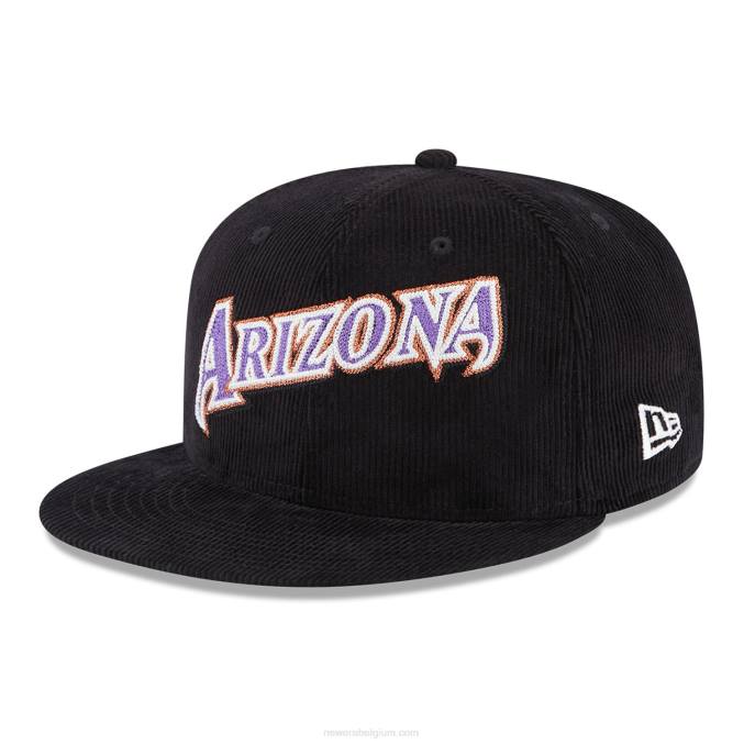 New Era arizona diamondbacks vintage koord zwarte 59fifty getailleerde pet BT24137