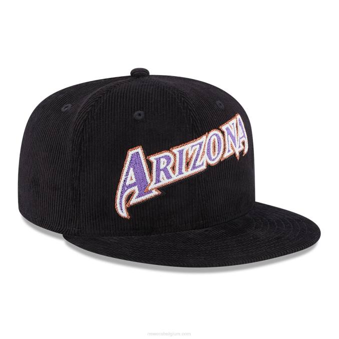 New Era arizona diamondbacks vintage koord zwarte 59fifty getailleerde pet BT24137