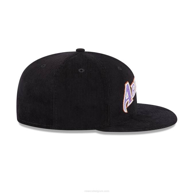 New Era arizona diamondbacks vintage koord zwarte 59fifty getailleerde pet BT24137