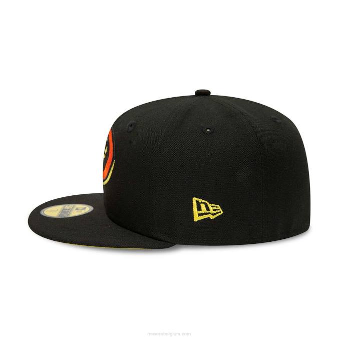 New Era arizona diamondbacks zwarte en gele 59fifty getailleerde pet BT24388