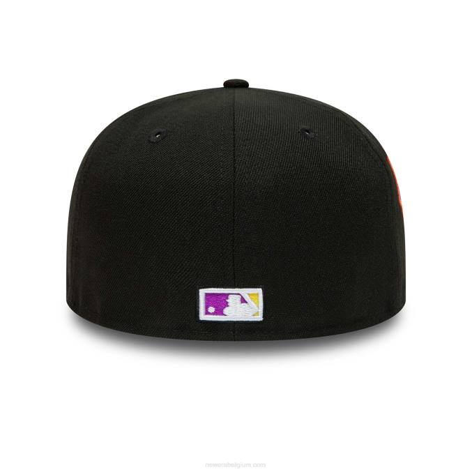 New Era arizona diamondbacks zwarte en gele 59fifty getailleerde pet BT24388