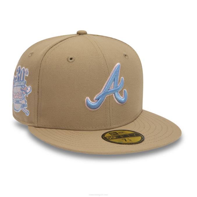 New Era atlanta braves 30th season camel 59fifty getailleerde pet BT2493