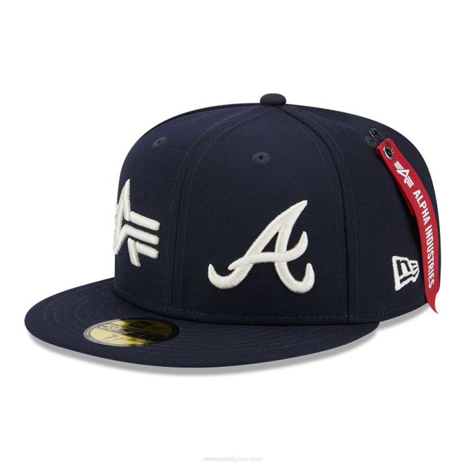 New Era atlanta braves alpha industries x mlb navy 59fifty getailleerde pet BT24735
