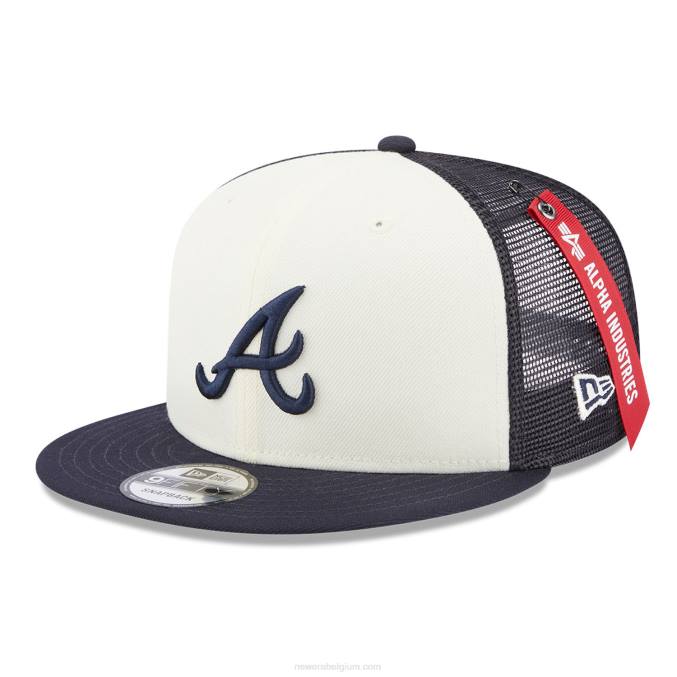 New Era atlanta braves alpha industries x mlb navy 9fifty snapback pet BT241850