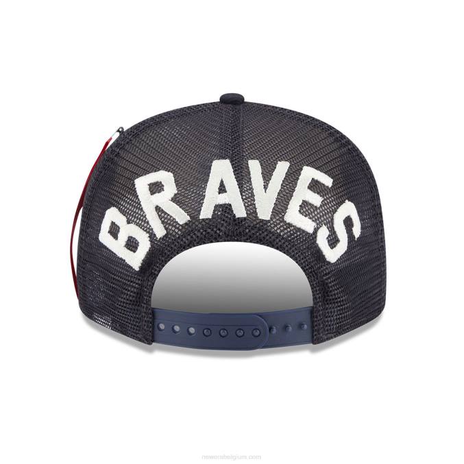 New Era atlanta braves alpha industries x mlb navy 9fifty snapback pet BT241850