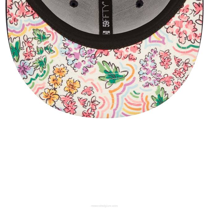 New Era atlanta braves aquarel bloemen marine 59fifty cap BT24715