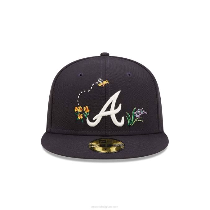 New Era atlanta braves aquarel bloemen marine 59fifty cap BT24715