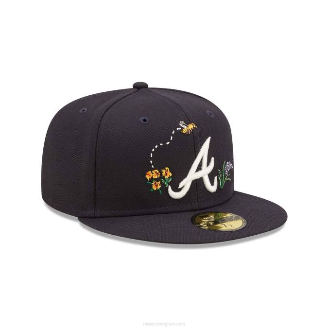 New Era atlanta braves aquarel bloemen marine 59fifty cap BT24715