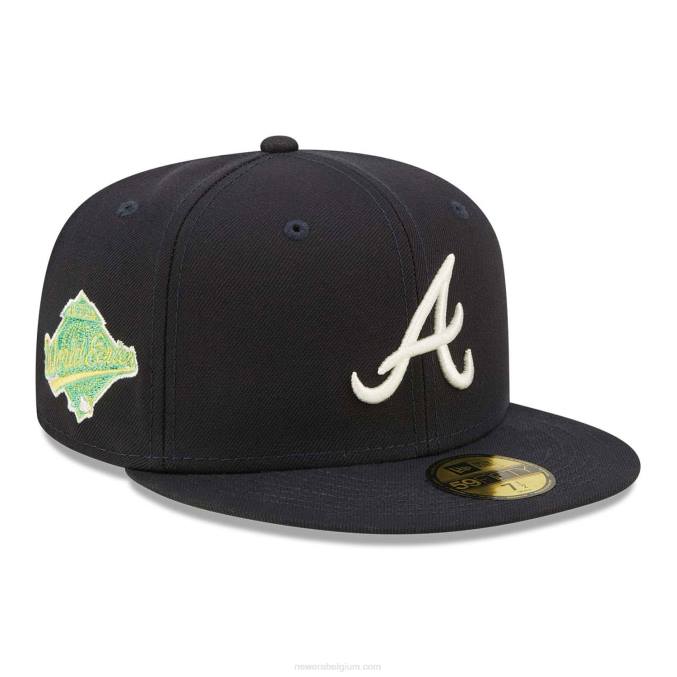 New Era atlanta braves citrus pop navy 59fifty getailleerde pet BT241119