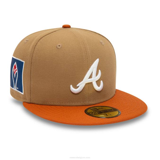 New Era atlanta braves fall colors contrast visor brown 59fifty fitted cap BT24697