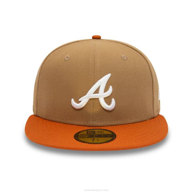 New Era atlanta braves fall colors contrast visor brown 59fifty fitted cap BT24697
