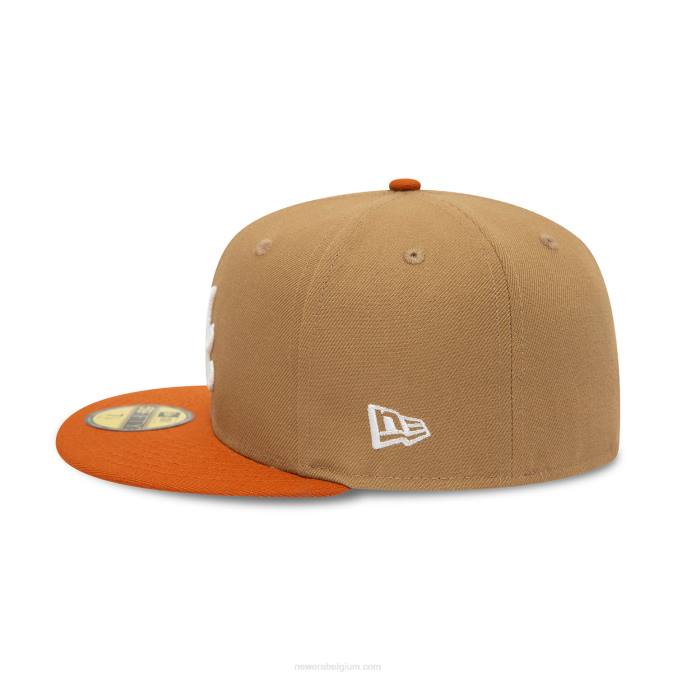 New Era atlanta braves fall colors contrast visor brown 59fifty fitted cap BT24697