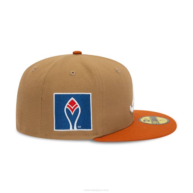 New Era atlanta braves fall colors contrast visor brown 59fifty fitted cap BT24697