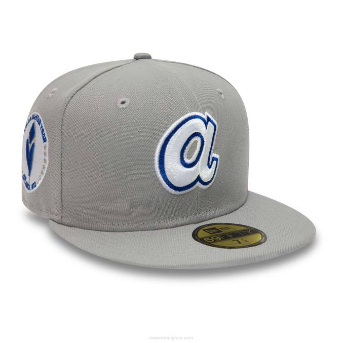 New Era atlanta braves grijze basics 59fifty fitted cap BT241110