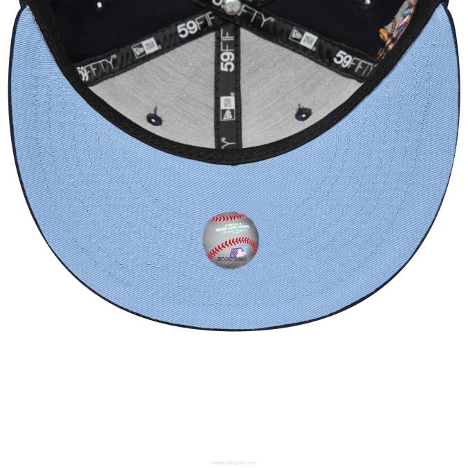 New Era atlanta braves groovy navy 59fifty getailleerde pet BT24171