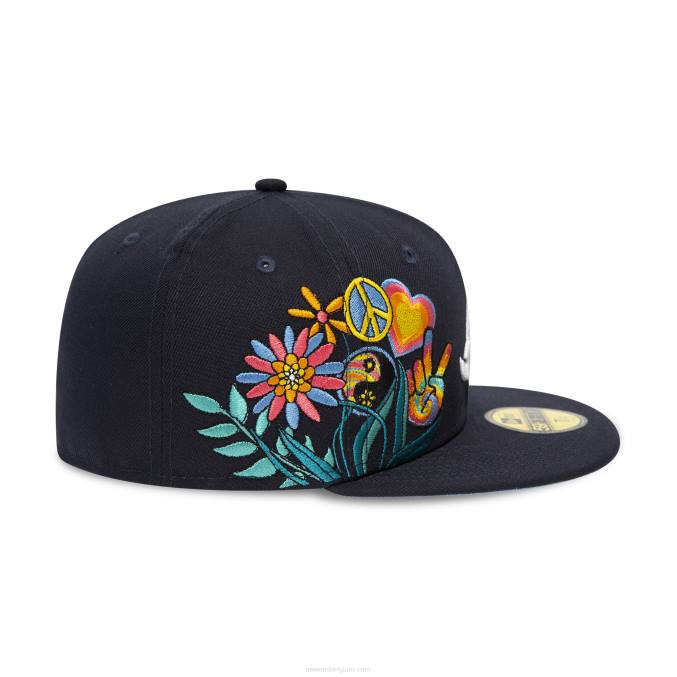 New Era atlanta braves groovy navy 59fifty getailleerde pet BT24171