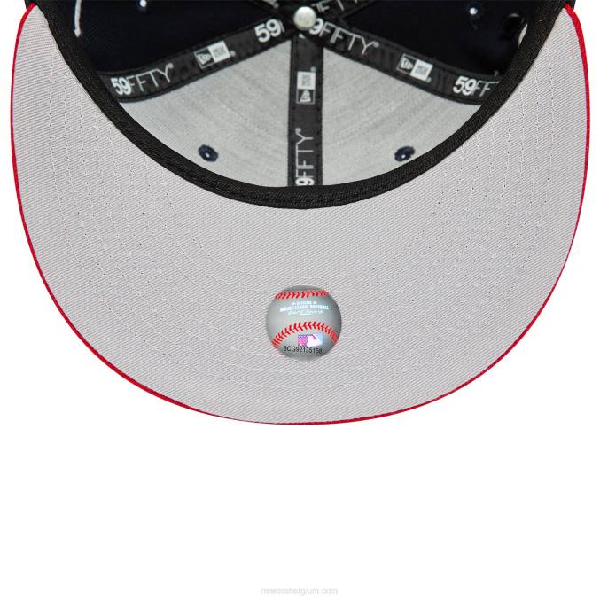 New Era atlanta braves historische champs marineblauwe 59fifty getailleerde pet BT24336