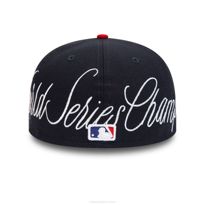 New Era atlanta braves historische champs marineblauwe 59fifty getailleerde pet BT24336