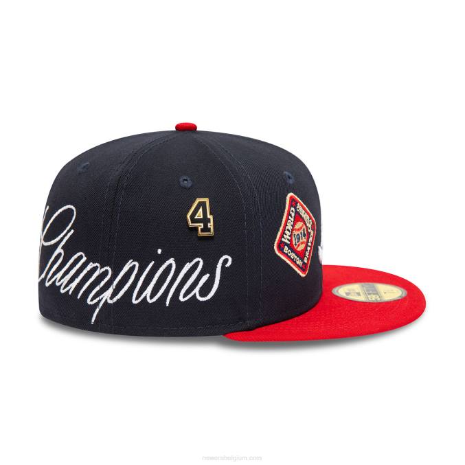 New Era atlanta braves historische champs marineblauwe 59fifty getailleerde pet BT24336