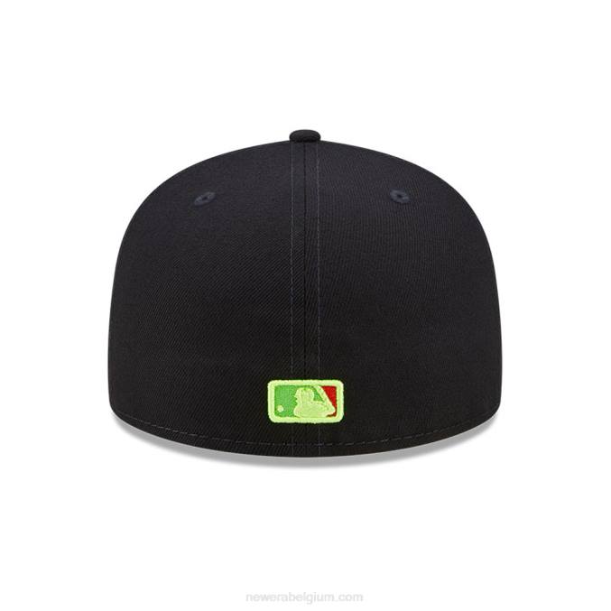 New Era atlanta braves infrarood marineblauwe 59fifty getailleerde pet BT24536