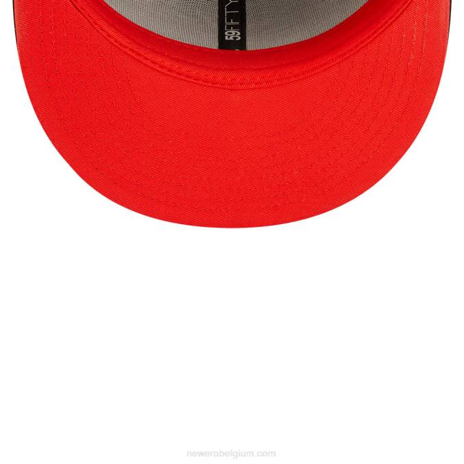 New Era atlanta braves infrarood marineblauwe 59fifty getailleerde pet BT24536